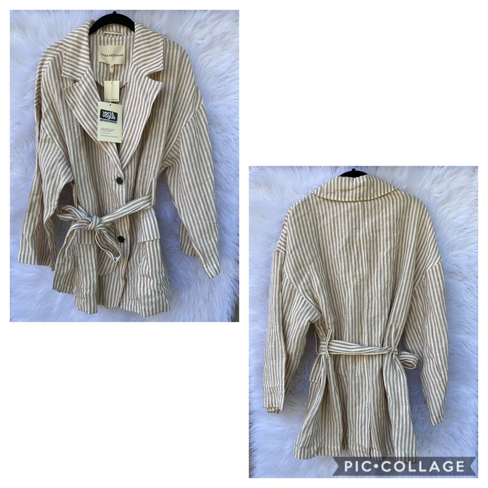 NEW Mara Hoffman Atticus linen blend jacket - Picture 2 of 6